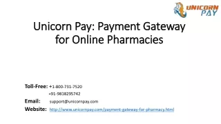 unicorn pay payment gateway for online pharmacies