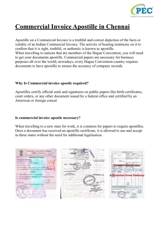 Commercial invoice apostille in Chennai-pdf
