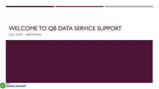 welcome to qb data service support