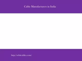 Cable Manufacturers in India