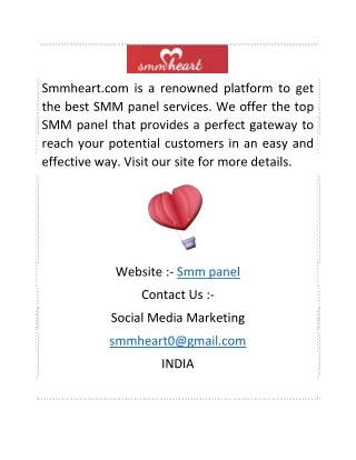 Best SMM Panel Smmheart.com