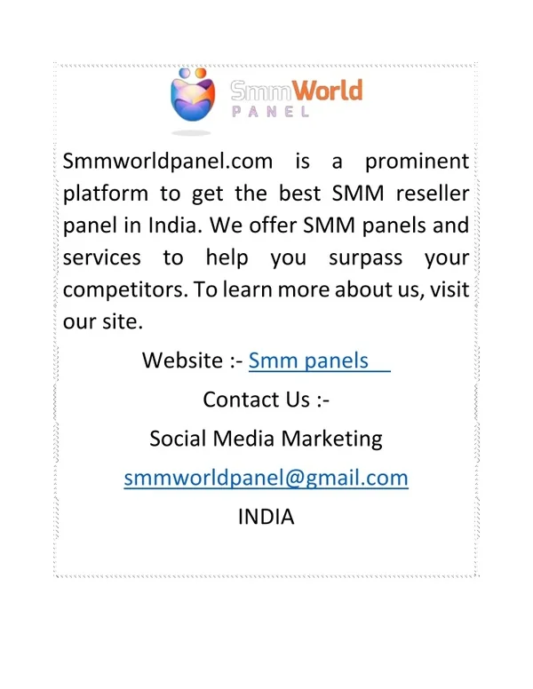 SMM Panels  Smmworldpanel