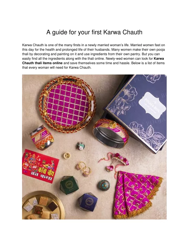 a guide for your first karwa chauth