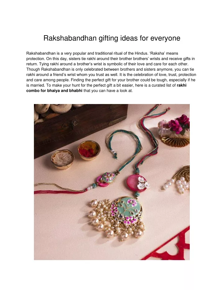 rakshabandhan gifting ideas for everyone