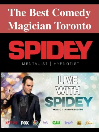 the best comedy magician toronto
