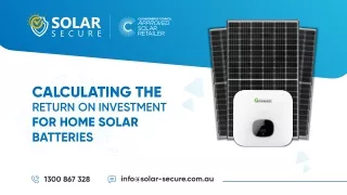 Calculating The Return On Investment For Home Solar Batteries