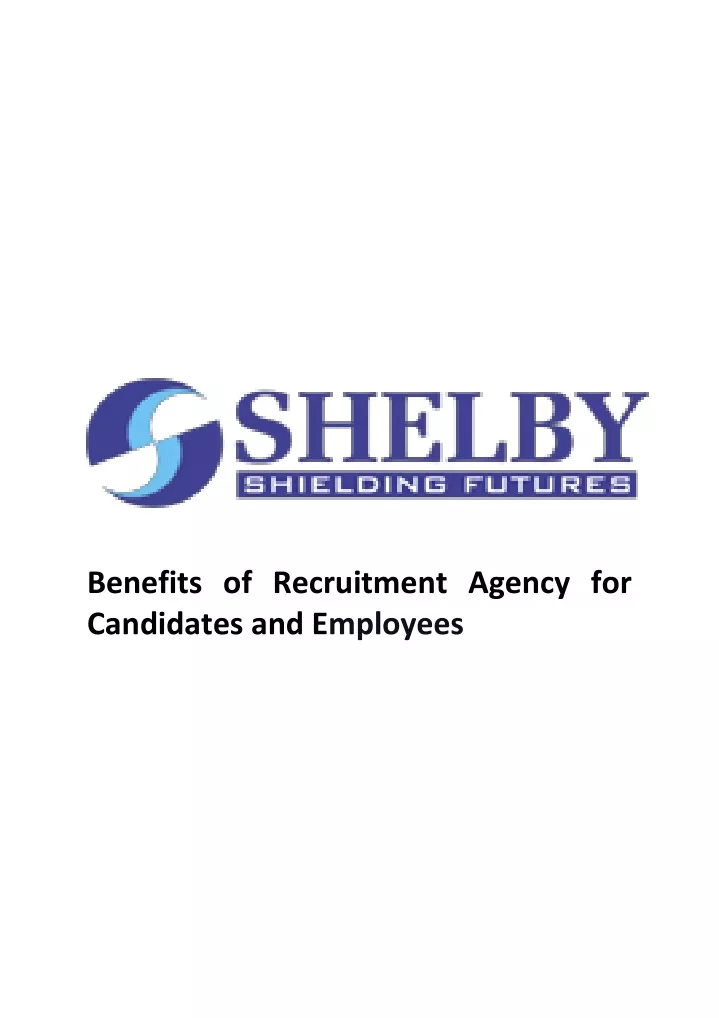 benefits of recruitment agency for candidates