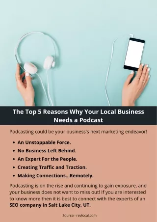 The Top 5 Reasons Why Your Local Business Needs a Podcast