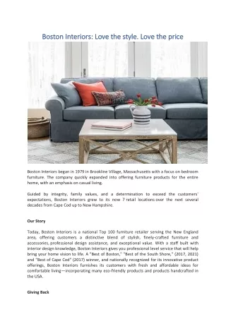 Boston Interiors : Love the style. Love the price