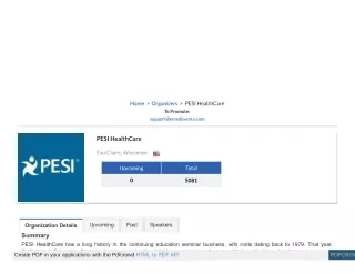 home organizers pesi healthcare to promote