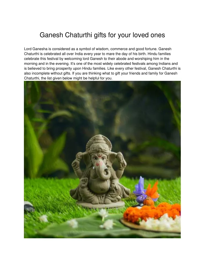 ganesh chaturthi gifts for your loved ones
