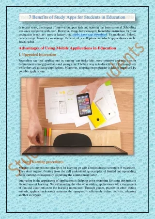 7 Benefits of Study Apps for Students in Education