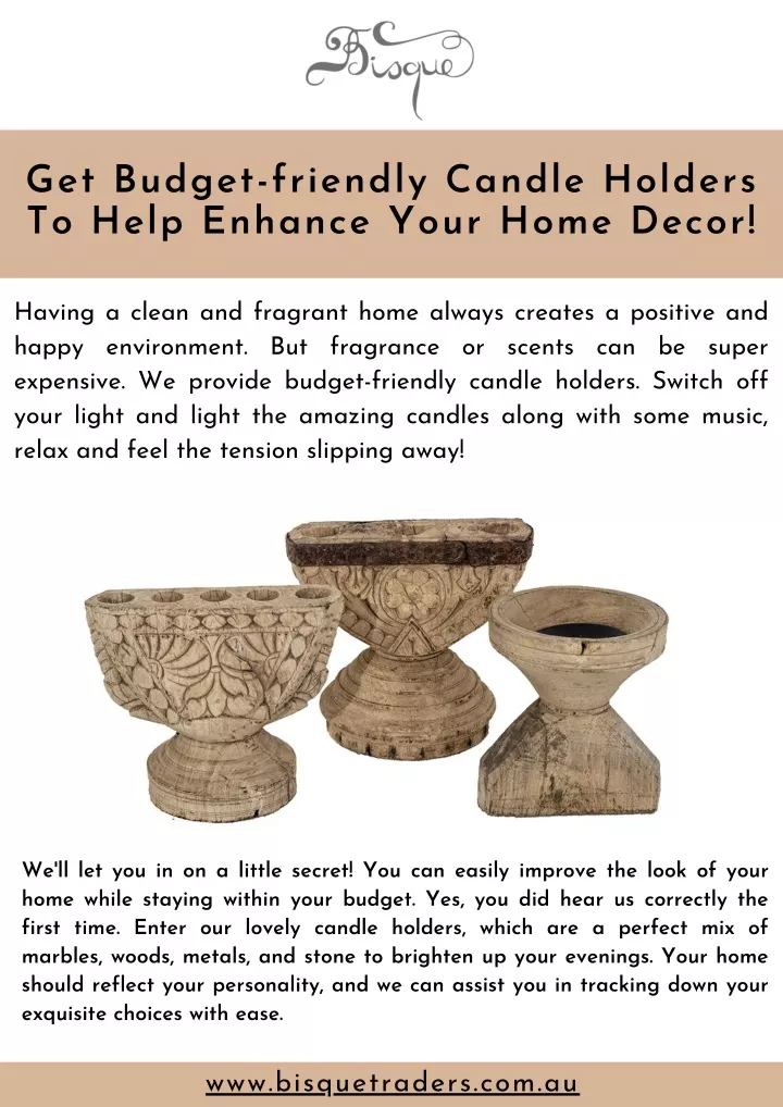 get budget friendly candle holders to help