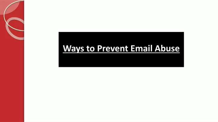 ways to prevent email abuse