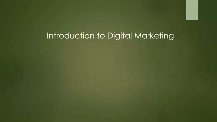 introduction to digital marketing