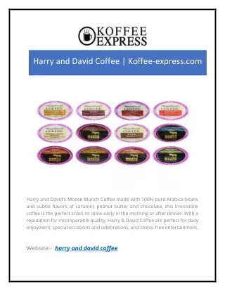 harry and david coffee koffee express com