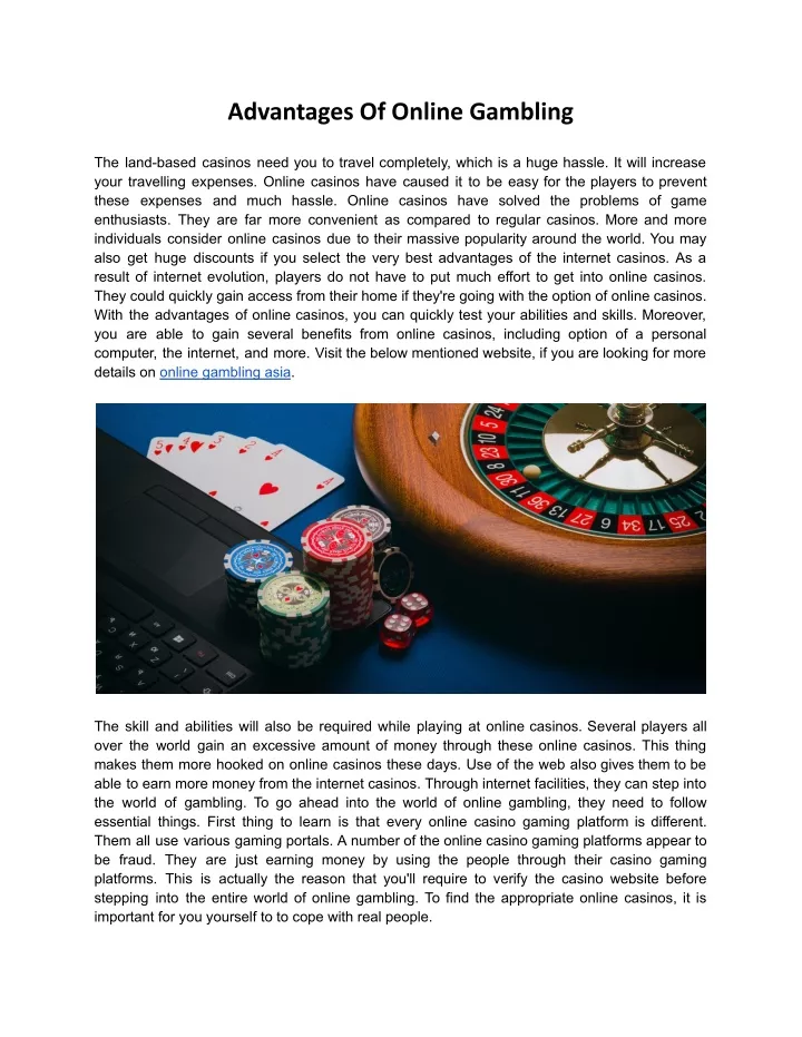 advantages of online gambling