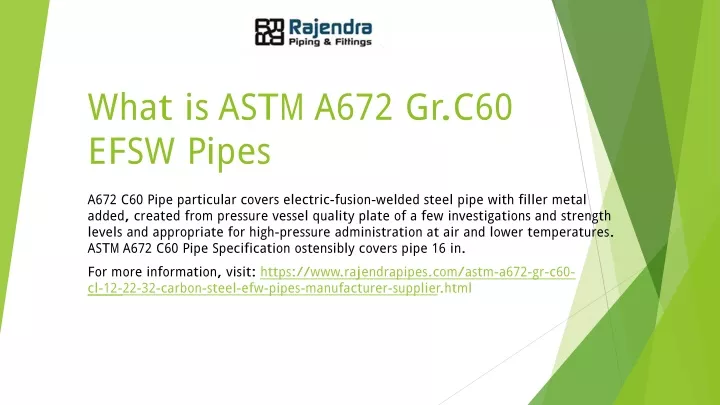 what is astm a672 gr c60 efsw pipes