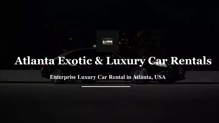 atlanta exotic luxury car rentals