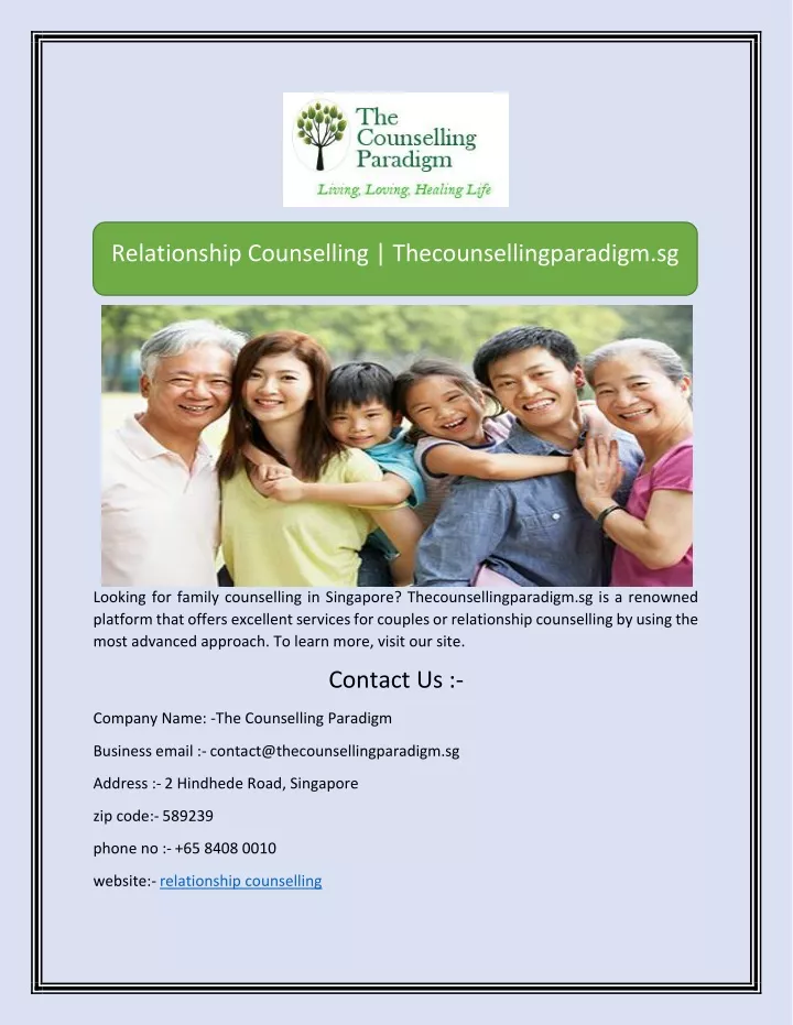 relationship counselling thecounsellingparadigm sg