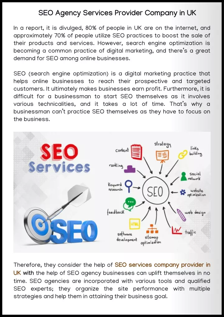 seo agency services provider company in uk