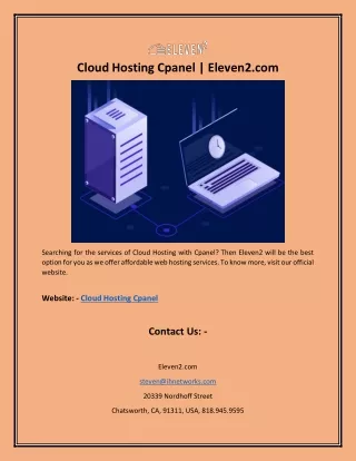 Cloud Hosting Cpanel | Eleven2.com