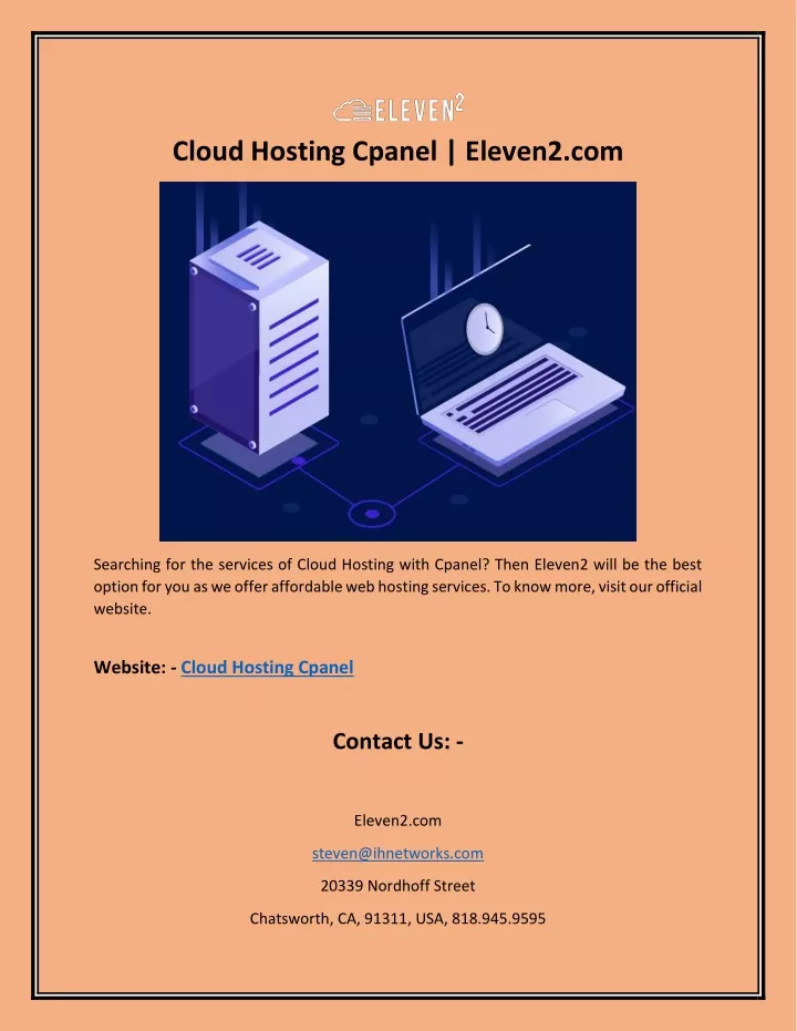 cloud hosting cpanel eleven2 com