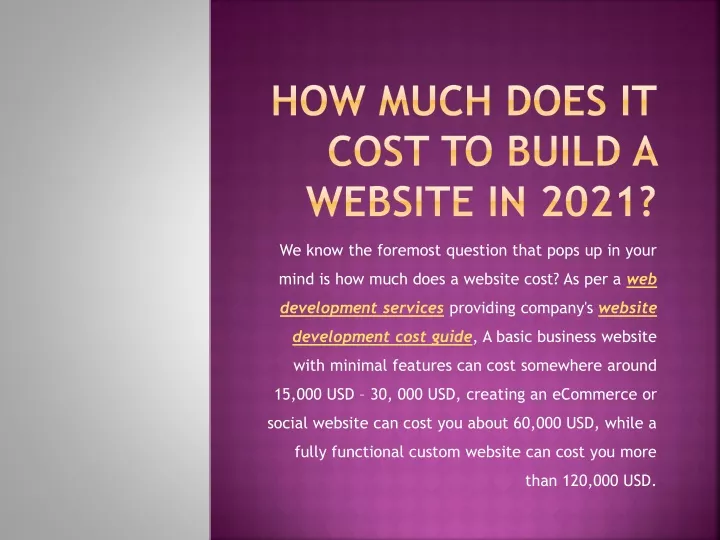 how much does it cost to build a website in 2021