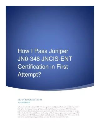 how i pass juniper jn0 348 jncis