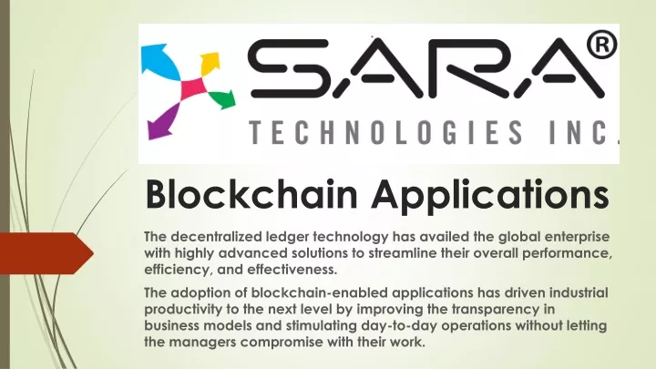 blockchain applications