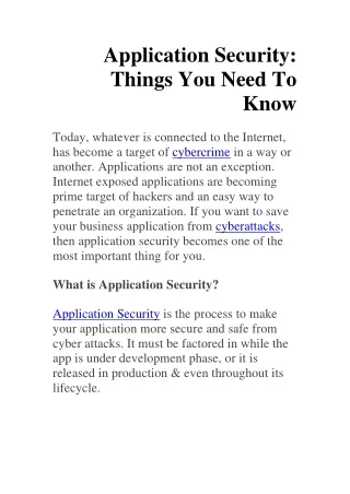 Application Security -  things you need to know-converted