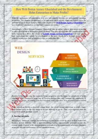 How Web Design Agency Ghaziabad and the Development Helps Enterprises