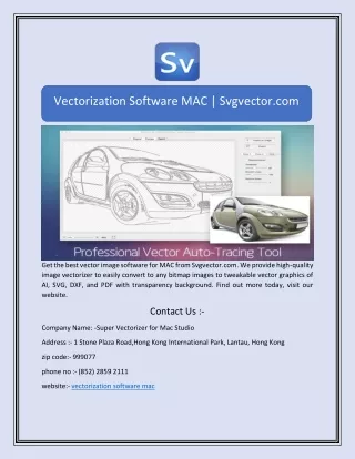 Vectorization Software MAC | Svgvector.com