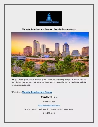 website development tampa webdesigntampa net