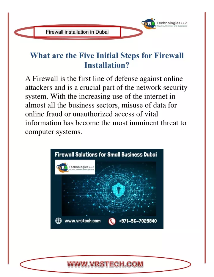 firewall installation in dubai