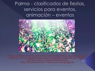 Palma - clasificados de fiestas, servicios para eventos, animación – eventos