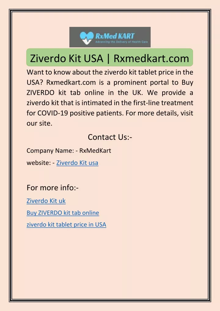 ziverdo kit usa rxmedkart com