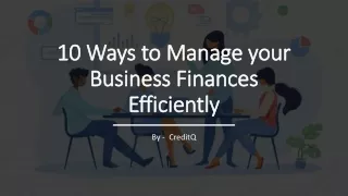 10 ways to manage your business finances efficiently