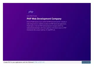 india s most trusted php web development company