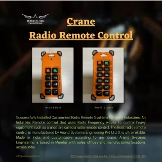 Overhead crane remote control system