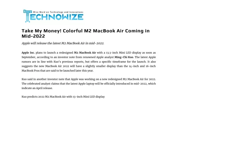 take my money colorful m2 macbook air coming