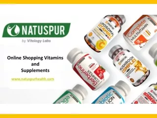 Online Shopping Vitamins and Supplements  - Natuspur Health