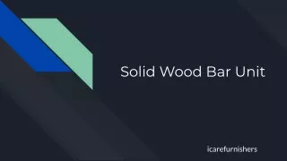 solid wood bar unit