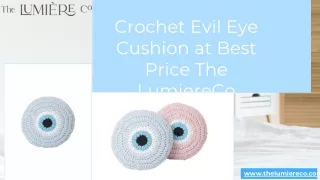Crochet Evil Eye Cushion at Best Price | The LumiereCo