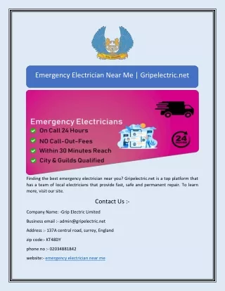 Emergency Electrician Near Me | Gripelectric.net