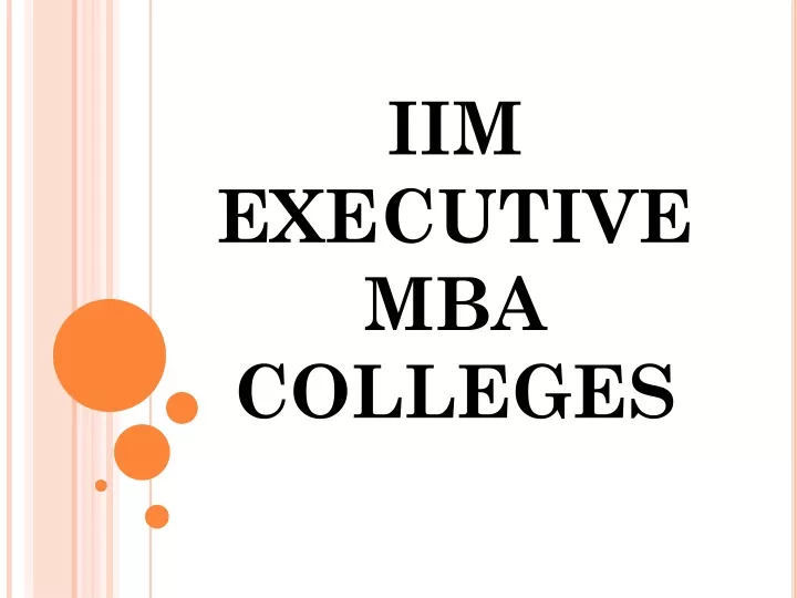 iim executive mba colleges