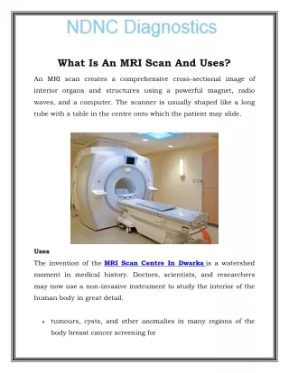 what is an mri scan and uses