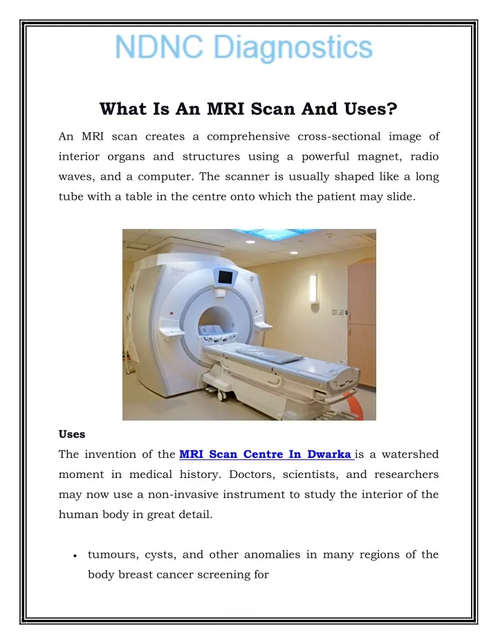 what is an mri scan and uses