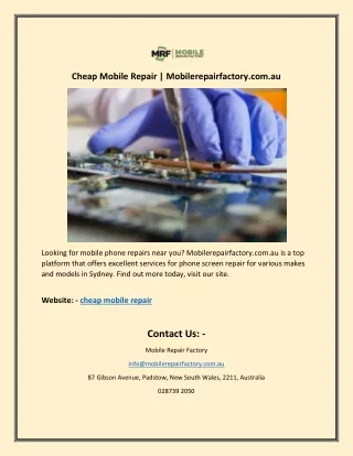 cheap mobile repair mobilerepairfactory com au