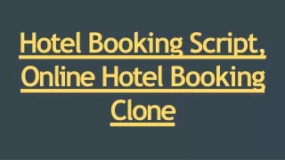 hotel booking script